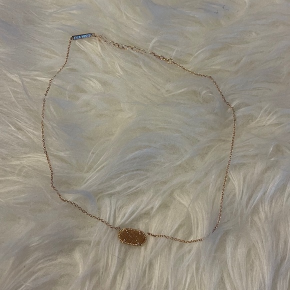 Elisa Rose Gold Pendant Necklace in Rose Gold Drusy - Picture 2 of 5